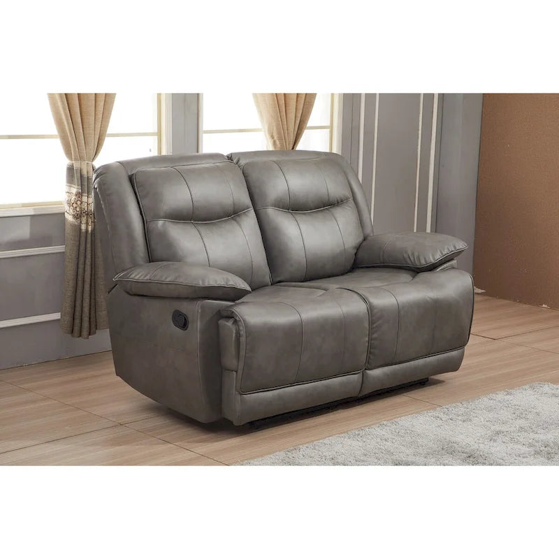 Betsy Furniture 3-teiliges Wohnzimmer-Set aus Kunstleder mit Relaxfunktion, Sofa, Loveseat und Gleitsessel