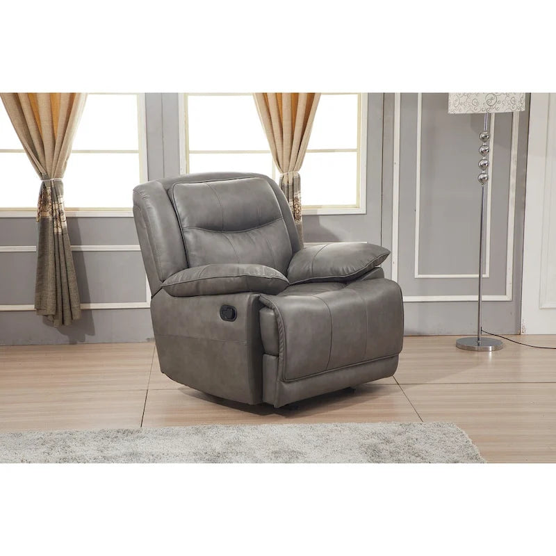 Betsy Furniture 3-teiliges Wohnzimmer-Set aus Kunstleder mit Relaxfunktion, Sofa, Loveseat und Gleitsessel
