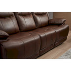 Betsy Furniture 3-teiliges Wohnzimmer-Set aus Kunstleder mit Relaxfunktion, Sofa, Loveseat und Gleitsessel