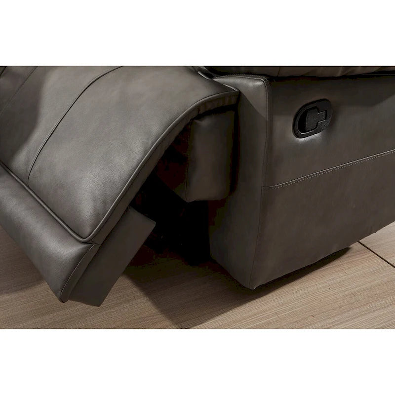 Betsy Furniture 3-teiliges Wohnzimmer-Set aus Kunstleder mit Relaxfunktion, Sofa, Loveseat und Gleitsessel