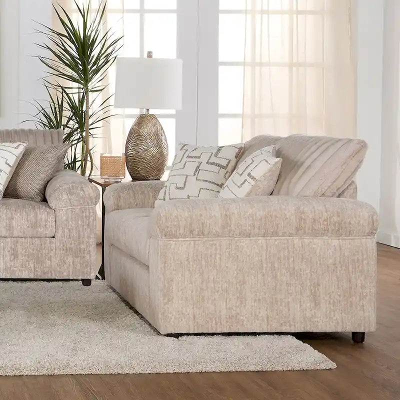 Roundhill Furniture Nason Wide Wale Corduroy Living Room 4-Piece Sofa Set