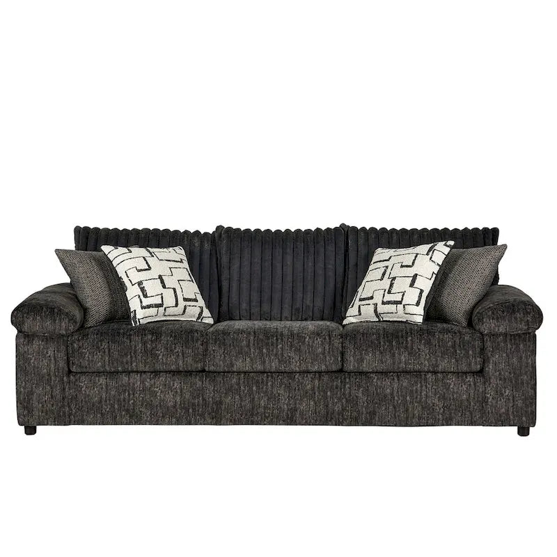 Roundhill Furniture Nason Wide Wale Corduroy Living Room 4-Piece Sofa Set