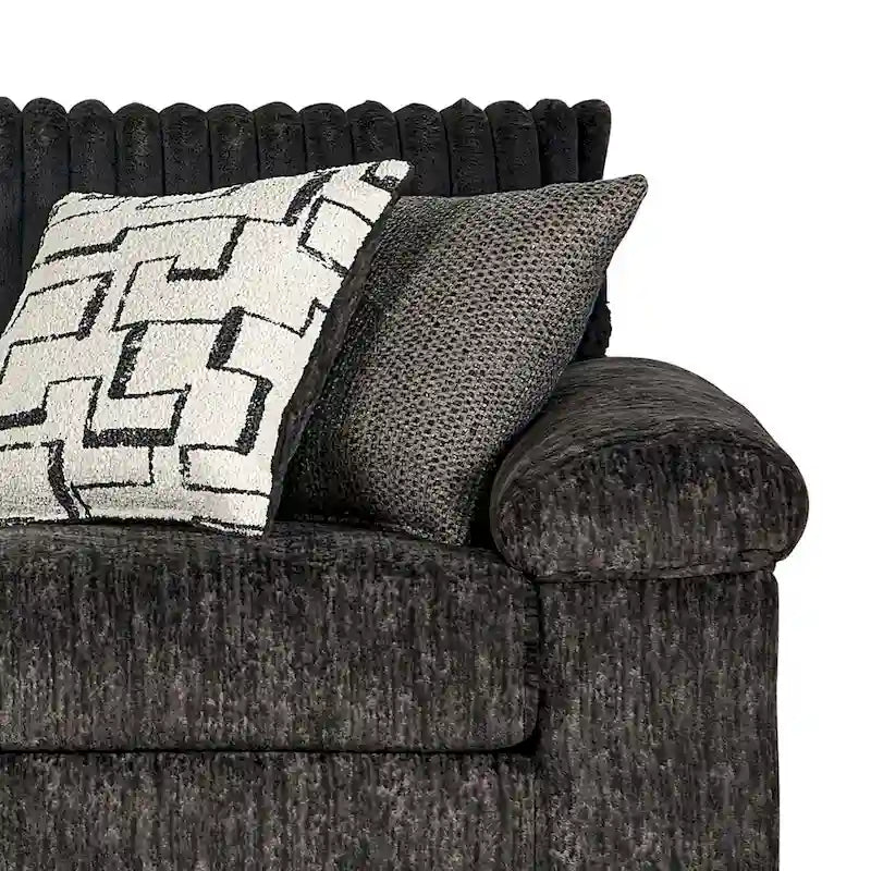 Roundhill Furniture Nason Wide Wale Corduroy Living Room 4-Piece Sofa Set