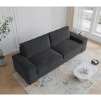 Nowoczesna sofa 80 z tapicerowaną tkaniną, 3-osobowa