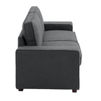 Nowoczesna sofa 80 z tapicerowaną tkaniną, 3-osobowa
