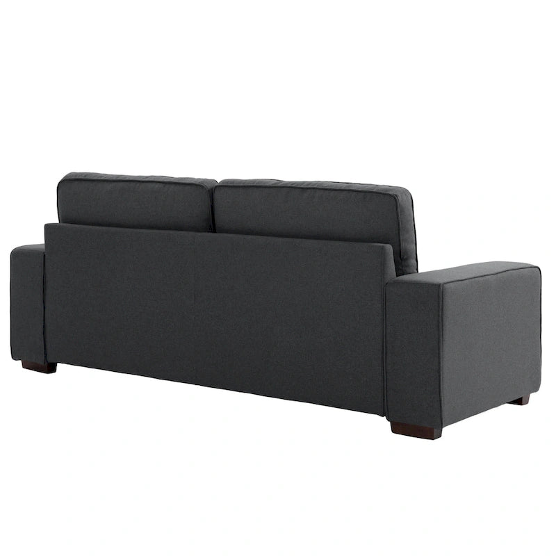 Nowoczesna sofa 80 z tapicerowaną tkaniną, 3-osobowa