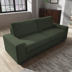 Nowoczesna sofa 80 z tapicerowaną tkaniną, 3-osobowa