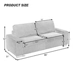 Nowoczesna sofa 80 z tapicerowaną tkaniną, 3-osobowa