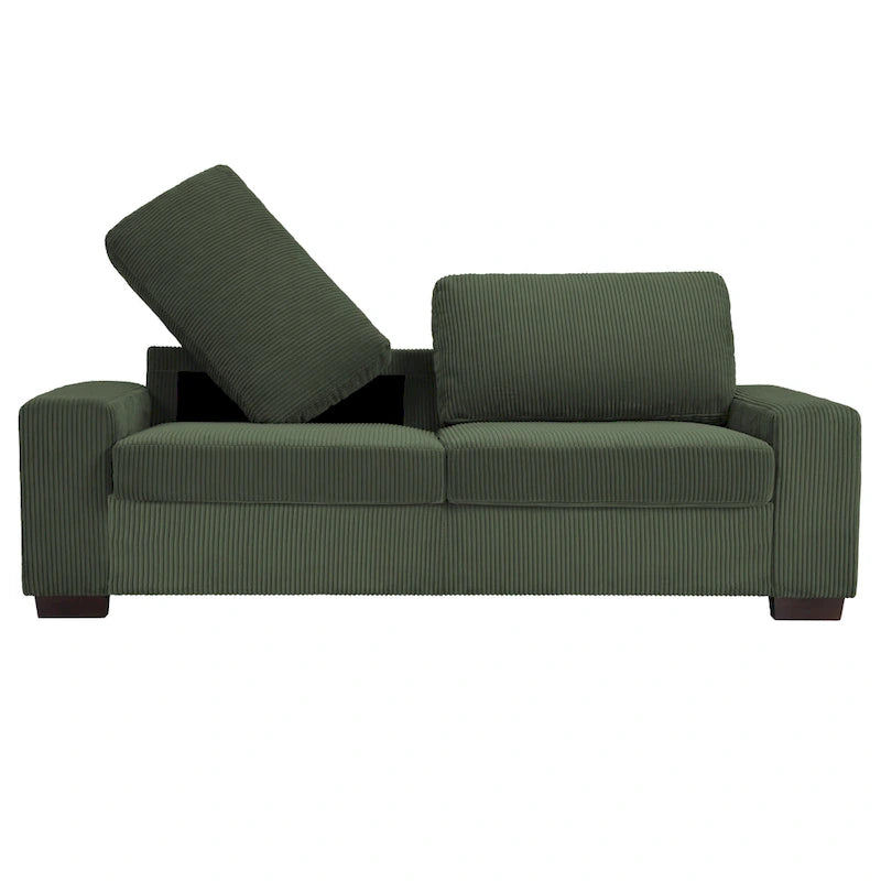 Nowoczesna sofa 80 z tapicerowaną tkaniną, 3-osobowa