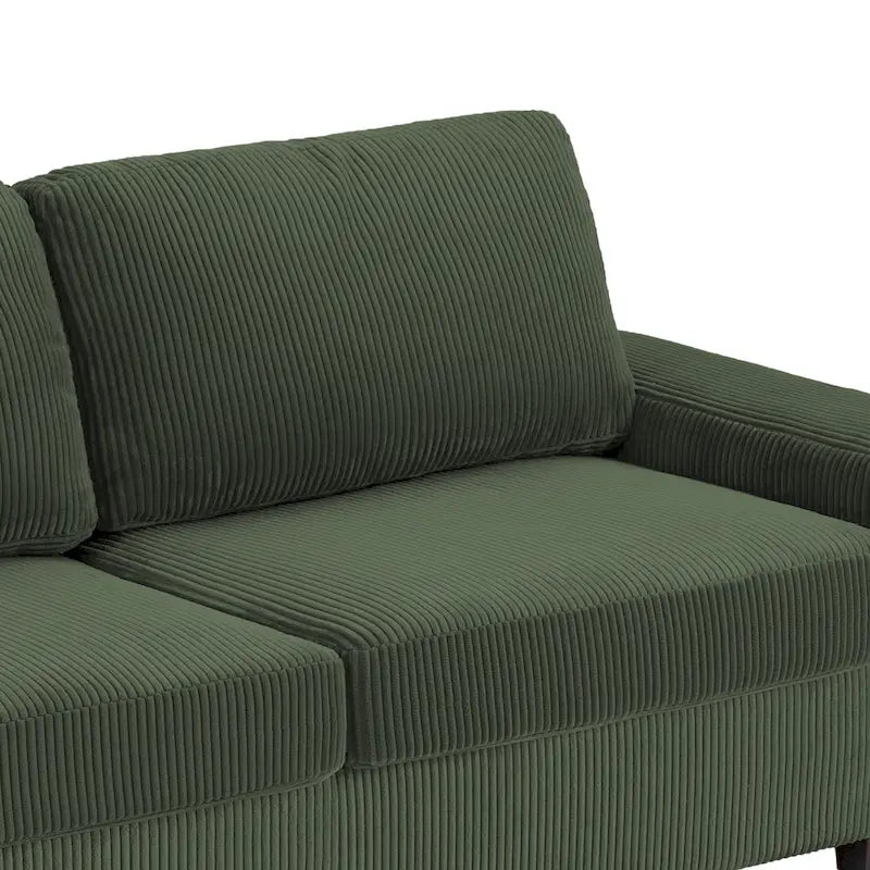Nowoczesna sofa 80 z tapicerowaną tkaniną, 3-osobowa