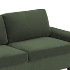 Nowoczesna sofa 80 z tapicerowaną tkaniną, 3-osobowa