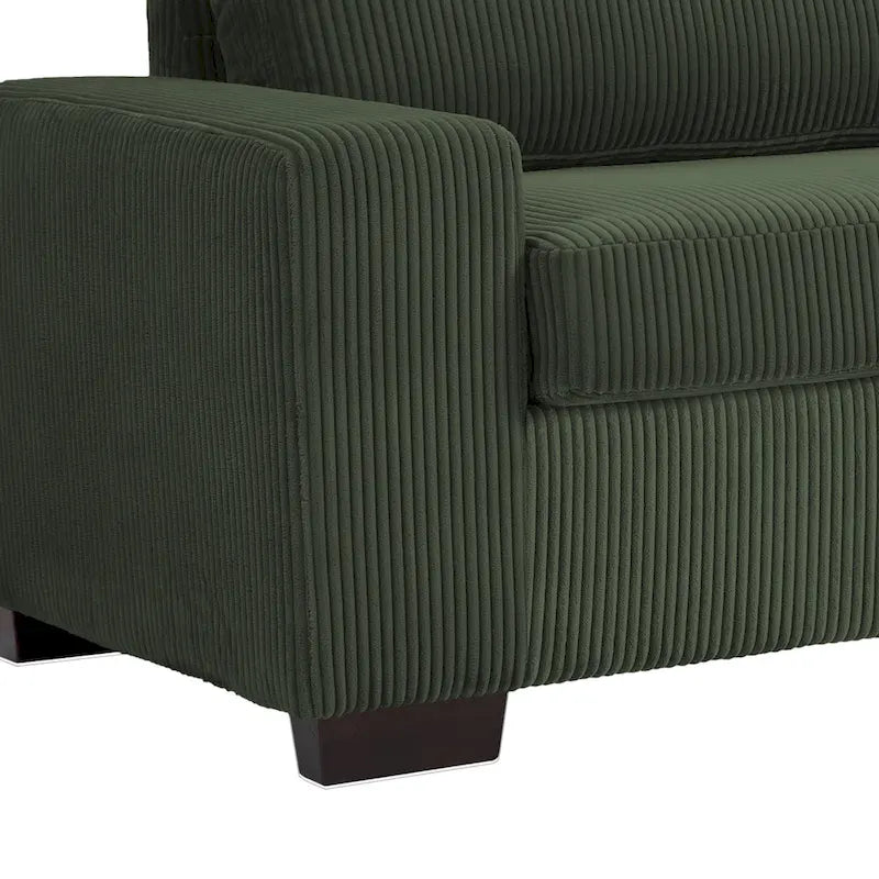 Nowoczesna sofa 80 z tapicerowaną tkaniną, 3-osobowa