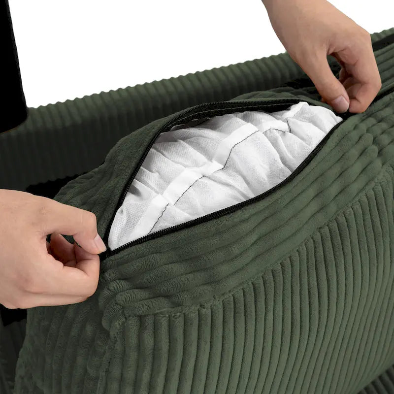 Nowoczesna sofa 80 z tapicerowaną tkaniną, 3-osobowa