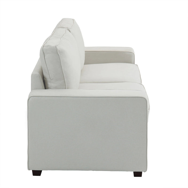 Nowoczesna sofa 80 z tapicerowaną tkaniną, 3-osobowa
