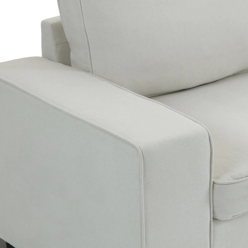 Nowoczesna sofa 80 z tapicerowaną tkaniną, 3-osobowa