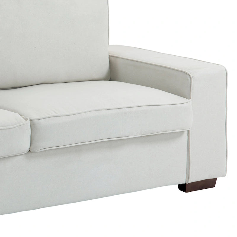 Nowoczesna sofa 80 z tapicerowaną tkaniną, 3-osobowa