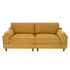 Oversized ribfluwelen woonkamerbank van 90 inch met omkeerbare kussens