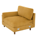 Oversized ribfluwelen woonkamerbank van 90 inch met omkeerbare kussens