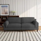 Oversized ribfluwelen woonkamerbank van 90 inch met omkeerbare kussens