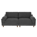 Oversized ribfluwelen woonkamerbank van 90 inch met omkeerbare kussens