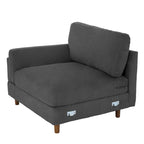 Oversized ribfluwelen woonkamerbank van 90 inch met omkeerbare kussens