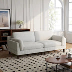 Oversized ribfluwelen woonkamerbank van 90 inch met omkeerbare kussens