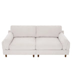 Oversized ribfluwelen woonkamerbank van 90 inch met omkeerbare kussens