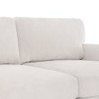Oversized ribfluwelen woonkamerbank van 90 inch met omkeerbare kussens