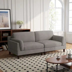 Oversized ribfluwelen woonkamerbank van 90 inch met omkeerbare kussens