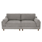 Oversized ribfluwelen woonkamerbank van 90 inch met omkeerbare kussens
