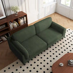 Oversized ribfluwelen woonkamerbank van 90 inch met omkeerbare kussens