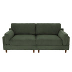Oversized ribfluwelen woonkamerbank van 90 inch met omkeerbare kussens