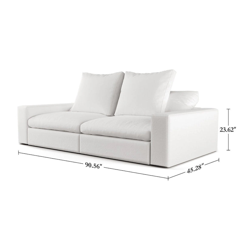 90.56 modulares Cloud-Sofa mit Bezug – Zweisitzer