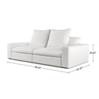 90.56 modulares Cloud-Sofa mit Bezug – Zweisitzer