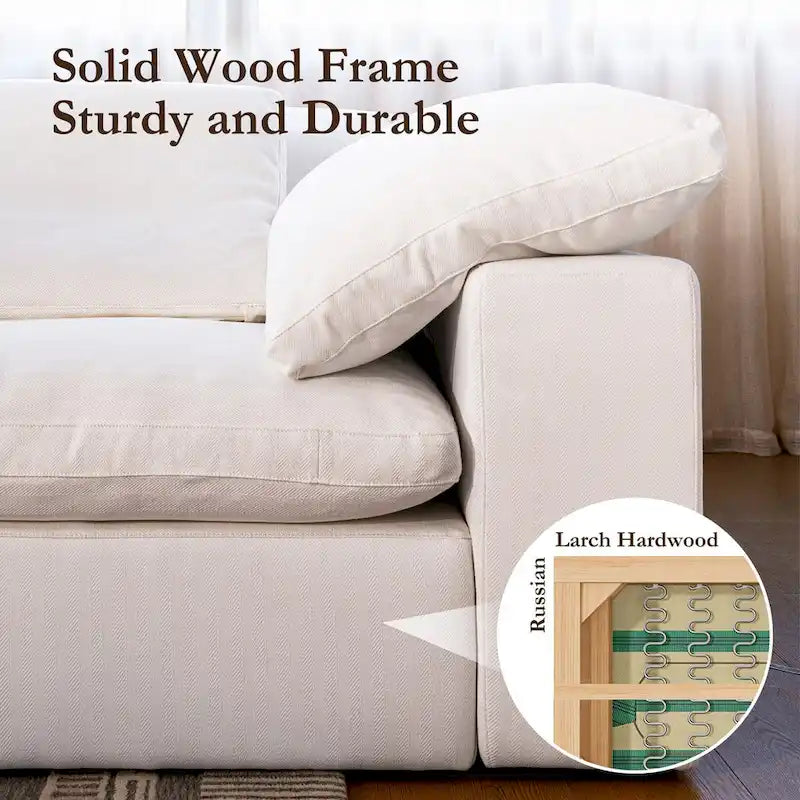 90.56 modulares Cloud-Sofa mit Bezug – Zweisitzer
