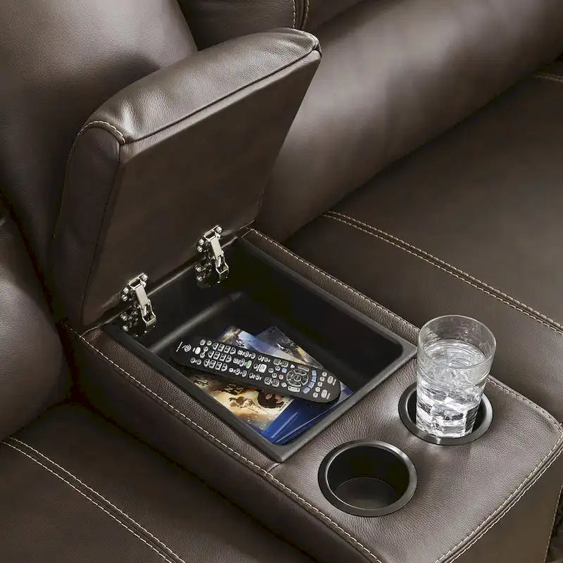 Canapé d’angle inclinable électrique 3 pièces avec console Dunleith de Signature Design by Ashley