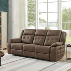 Roundhill Furniture Lesley 2-delige verstelbare woonkamerinrichting, bruin