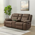 Roundhill Furniture Lesley 2-delige verstelbare woonkamerinrichting, bruin