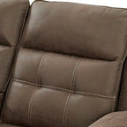 Roundhill Furniture Lesley 2-delige verstelbare woonkamerinrichting, bruin
