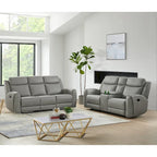 Set reclinabile transizionale Roundhill Furniture Wesley da 2 pezzi, grigio