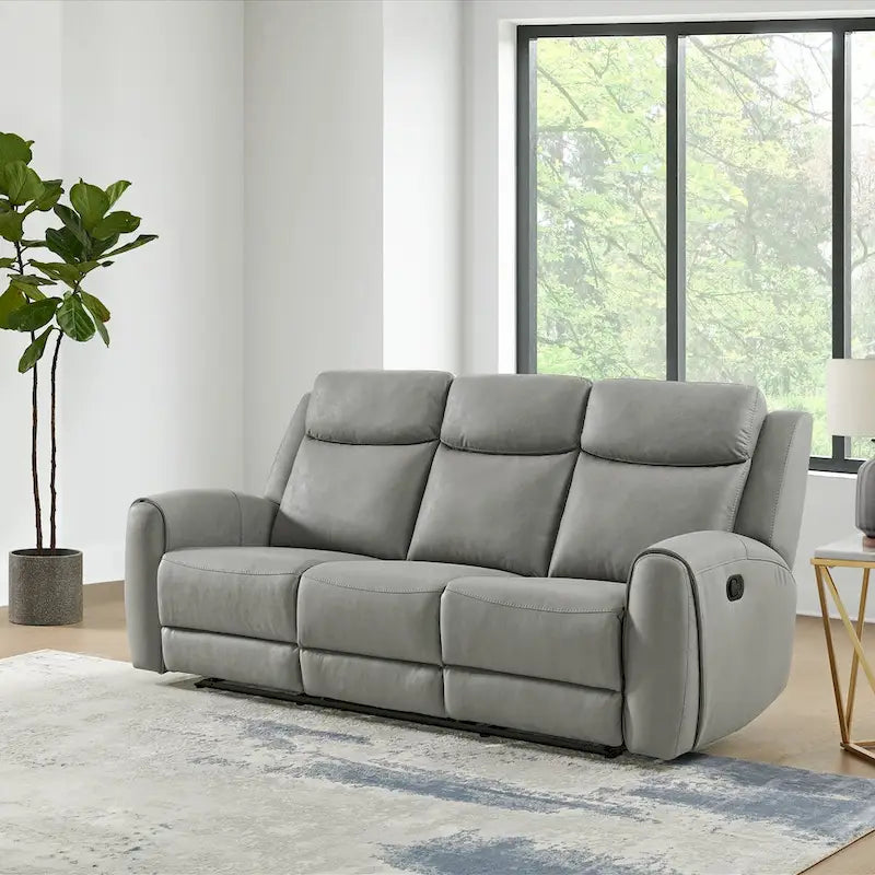 Set reclinabile transizionale Roundhill Furniture Wesley da 2 pezzi, grigio