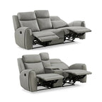 Set reclinabile transizionale Roundhill Furniture Wesley da 2 pezzi, grigio