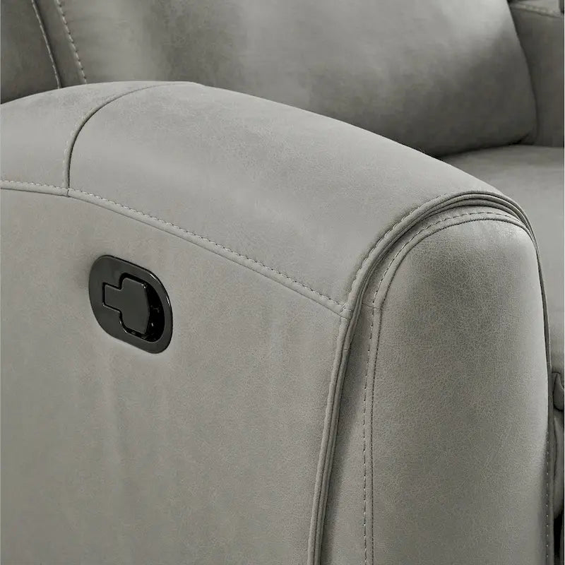 Set reclinabile transizionale Roundhill Furniture Wesley da 2 pezzi, grigio