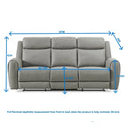 Set reclinabile transizionale Roundhill Furniture Wesley da 2 pezzi, grigio