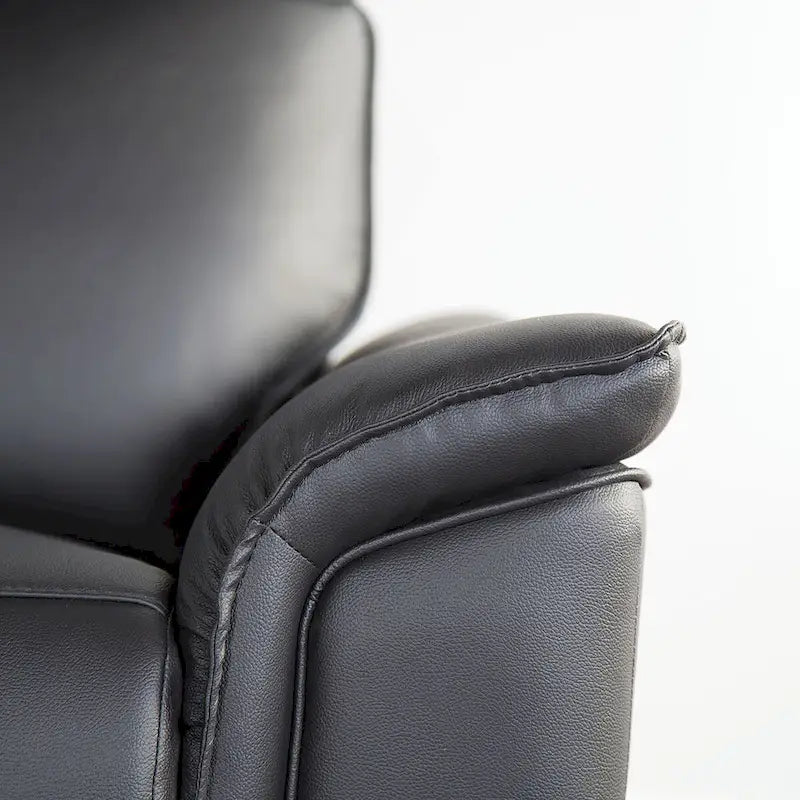 Furniture of America Marty modernes 2-teiliges Wohnzimmer-Sofa-Set in Lederoptik mit manueller Relaxfunktion