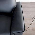 Furniture of America Marty modernes 2-teiliges Wohnzimmer-Sofa-Set in Lederoptik mit manueller Relaxfunktion