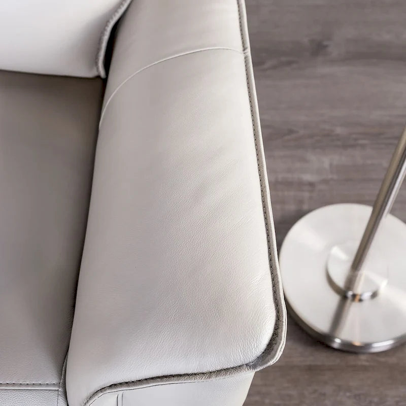 Furniture of America Marty modernes 2-teiliges Wohnzimmer-Sofa-Set in Lederoptik mit manueller Relaxfunktion