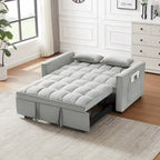 Modernes Zweisitzer-Futon-Sofa aus Samt, ausziehbares Schlafsofa, kleines Zweisitzer-Sofa