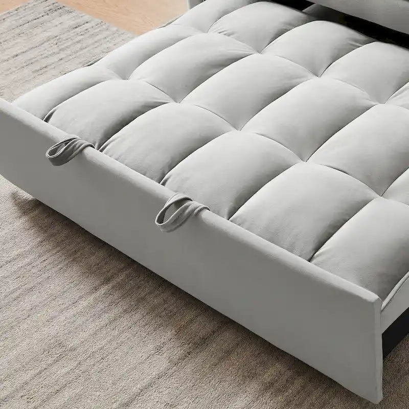Modernes Zweisitzer-Futon-Sofa aus Samt, ausziehbares Schlafsofa, kleines Zweisitzer-Sofa