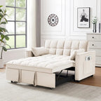 Modernes Zweisitzer-Futon-Sofa aus Samt, ausziehbares Schlafsofa, kleines Zweisitzer-Sofa